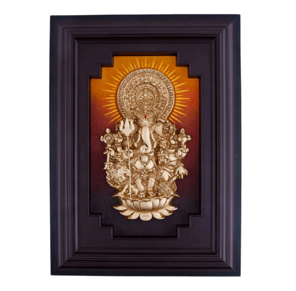Subha Drishti Ganapathi Wall Hanger - 15 x 10 Inches | Sri Shubha Drishti Ganapathy Wall Hanging for Home